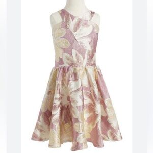 Miss Behave Girls Floral Kids Dress in Pink, Cream & Gold. Size 12 Nordstrom